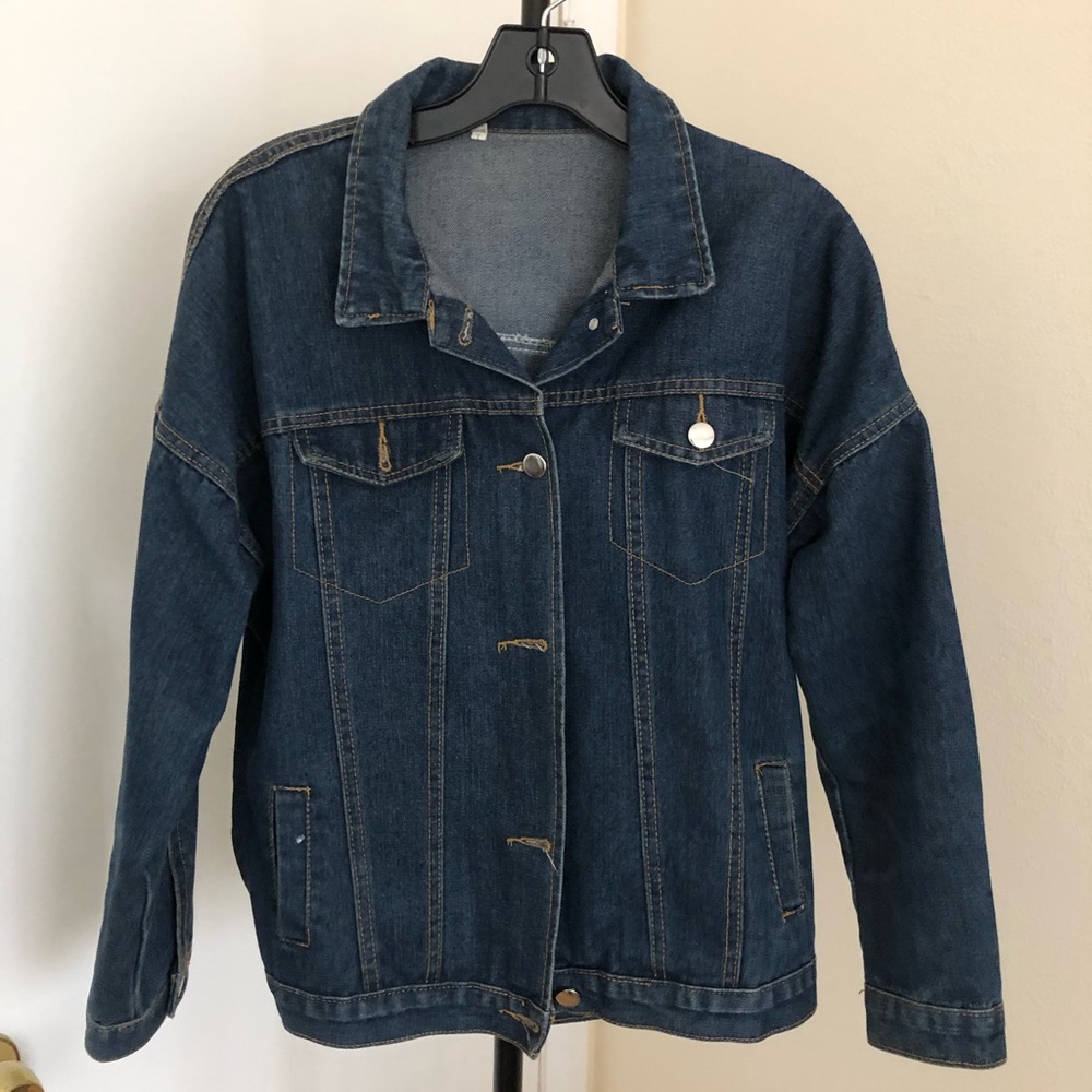 Oversized dark denim Jean jacket